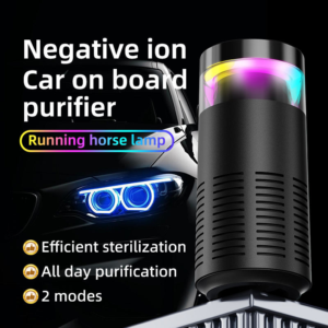 Yminigo K3 negative ion car air purifier with running horse lamp, efficient sterilization and all-day purification, in car interior