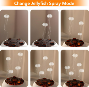 Yminigo V80 ring mist mode smoke ring diffuser in action