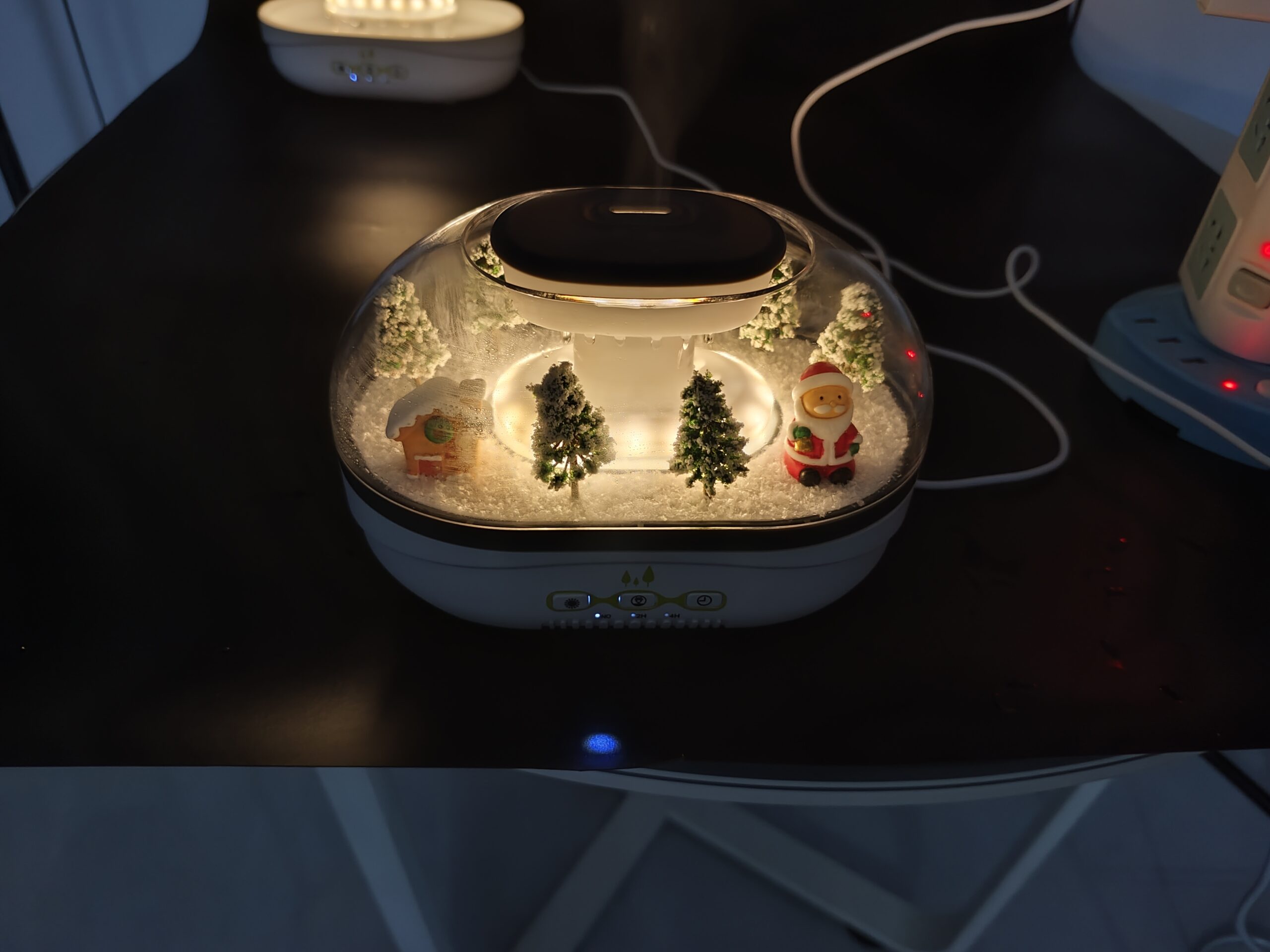 Ultrasonic Aroma Humidifier 400ml – Yminigo Raindrop™ Mist Diffuser with LED Touch Control & Quiet Operation - Image 2