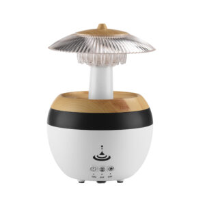Yminigo Mushroom Rain Sound Humidifier – 450ml with 7-Color Night Light, Timer & Type-C