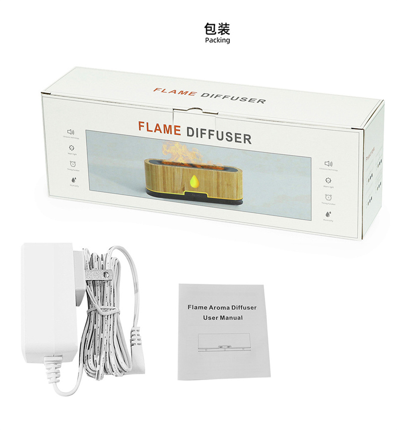 Yminigo Simulation Flame Aroma Diffuser – 200ml with Ioniser, Timer & Remote Control - Image 7