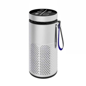Yminigo Insulated Bottle-Shaped Car Air Purifier – HEPA + Activated Carbon with 30M Negative Ion & 3-Speed Purification