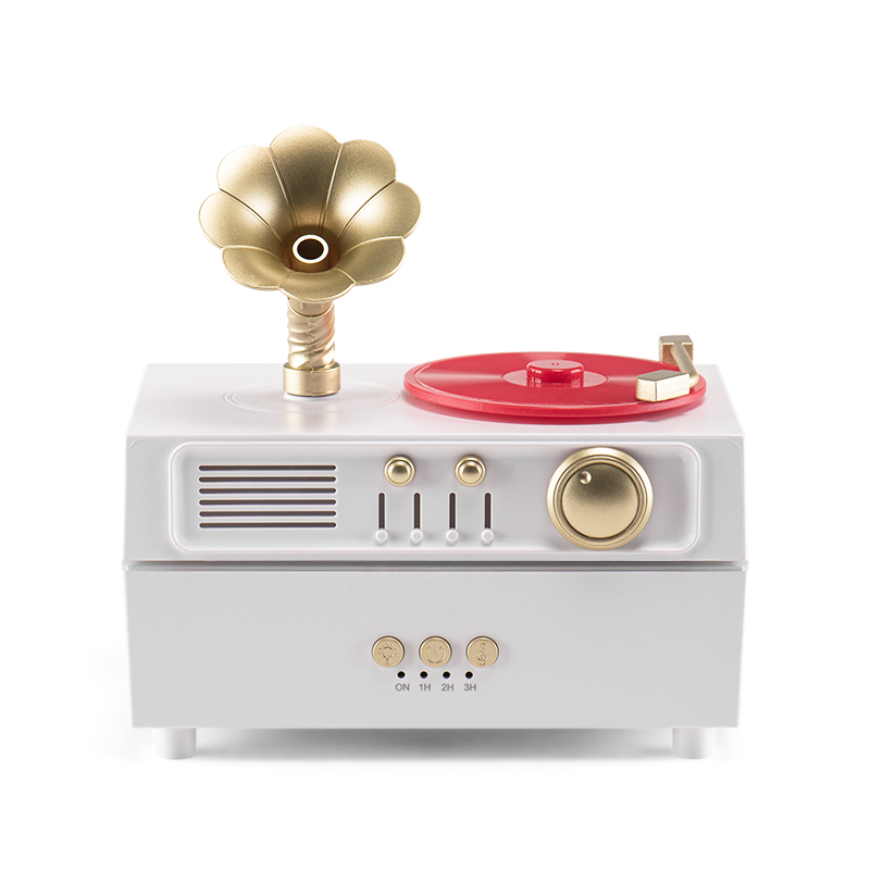 Yminigo Gramophone Humidifier – 160ml with Retro Design, 7-Color Light & Remote Control - Image 4