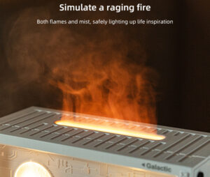 Yminigo astronaut aroma diffuser with realistic flame and mist effect