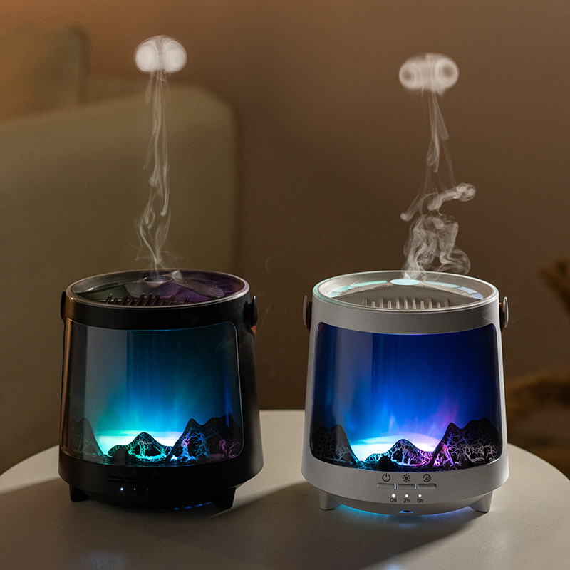 Yminigo 3D Flame Aroma Diffuser – 300ml with Smoke Ring Mode, 7-Color RGB & Remote Control