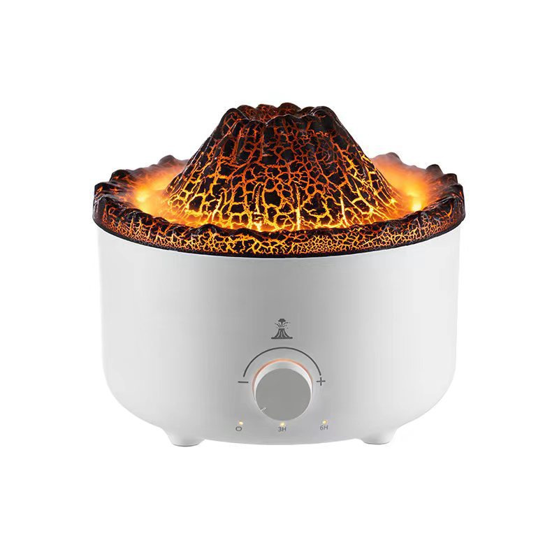 Yminigo 3D Volcano Flame Humidifier – 560ml with Jellyfish Smoke Ring, LED Light & Remote Control - Image 4