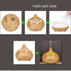 Yminigo 500ml wood grain aroma humidifier instructions