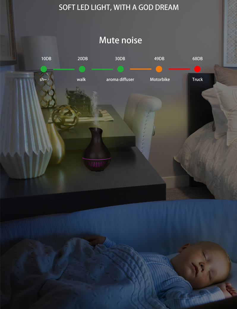 Yminigo KJR-097 vase humidifier with mute 30db operation for quiet sleep