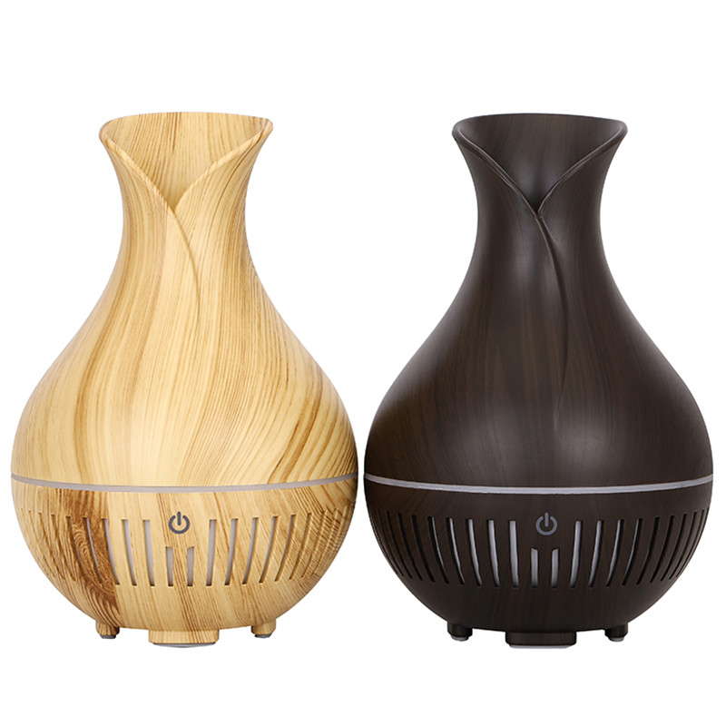Yminigo KJR-097 Vase Wood Grain Humidifier – 160ml with 7-Color LED, Touch Control & Auto Shut-Off - Image 3