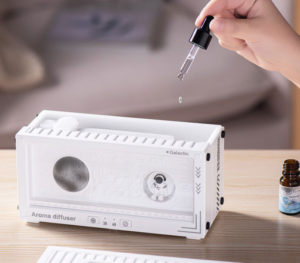 Yminigo astronaut aroma diffuser with essential oil dropper adding fragrance