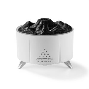 Yminigo Volcano Flame Aroma Diffuser – 350ml with Jellyfish Smoke Ring, Speaker & Remote Control