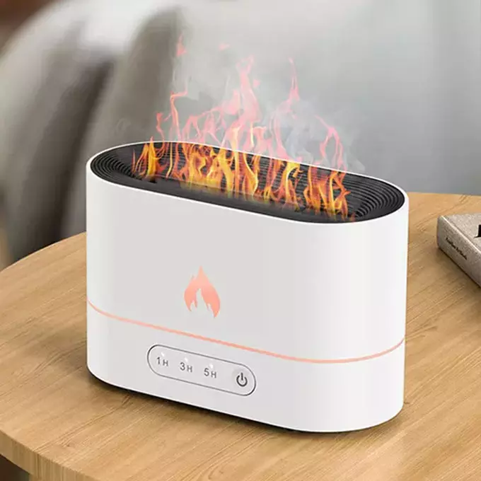 Yminigo Flame Jellyfish Aroma Diffuser – 250ml with Flame Effect, Blue Light & Timer - Image 2
