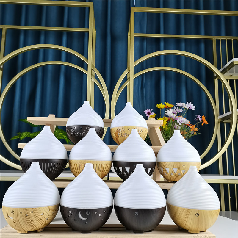 Yminigo dome wood grain aroma diffuser in multiple colors and patterns