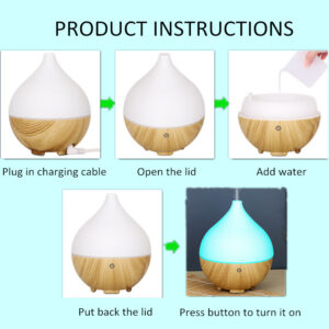 Yminigo dome wood grain aroma diffuser product instructions