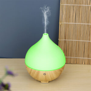 Yminigo dome wood grain aroma diffuser with green light and quiet operation