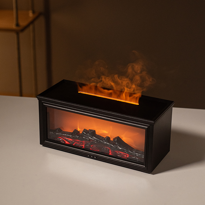 Yminigo Flame Fireplace Aroma Diffuser – 280ml with Realistic Fireplace Effect, 7-Color Light & Remote Control - Image 3