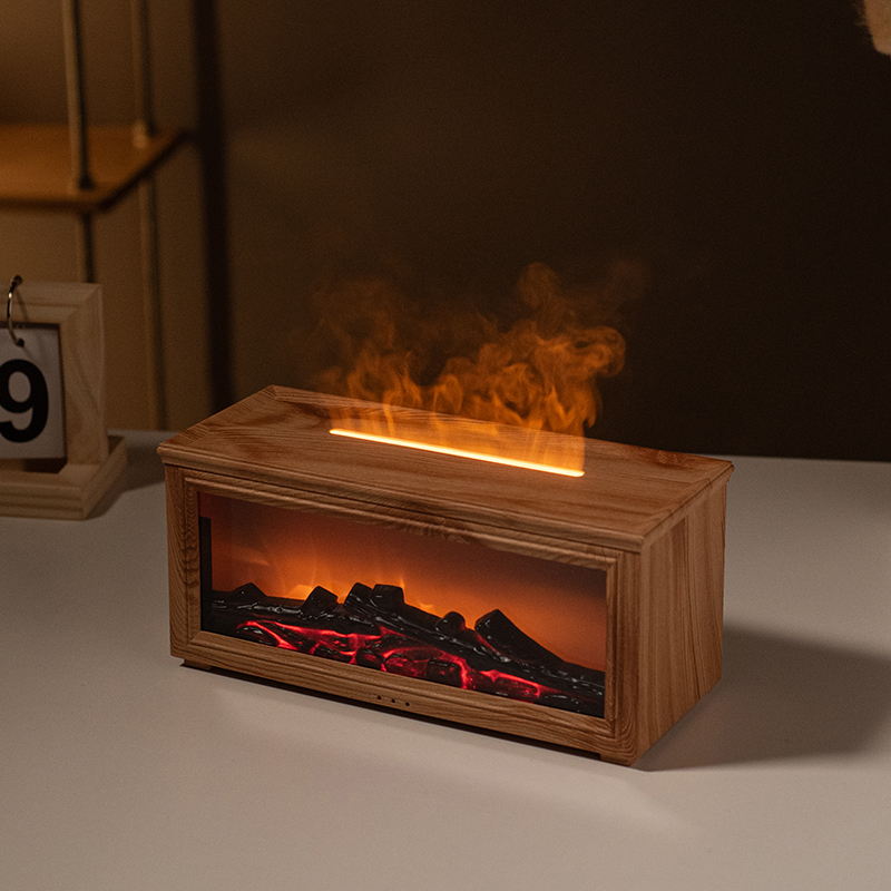 Yminigo Flame Fireplace Aroma Diffuser – 280ml with Realistic Fireplace Effect, 7-Color Light & Remote Control - Image 5