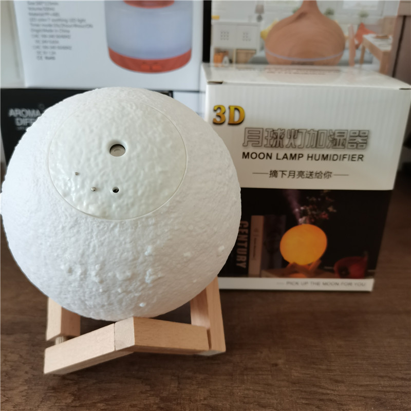 Yminigo Lunar Light Humidifier – 880ml Moon Lamp with 3 Lighting Colors, Touch Dimming & 30-Hour Runtime - Image 4