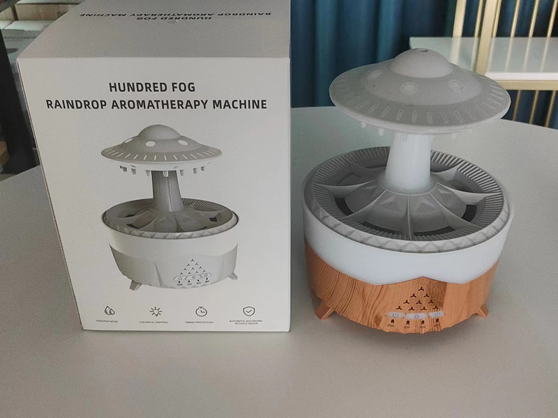 Yminigo V56 Raindrop Humidifier – 300ml with 7-Color LED, Timer & Waterless Auto Shut-Off - Image 4