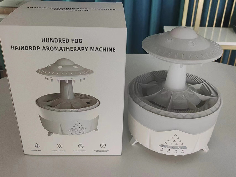 Yminigo V56 Raindrop Humidifier – 300ml with 7-Color LED, Timer & Waterless Auto Shut-Off - Image 6