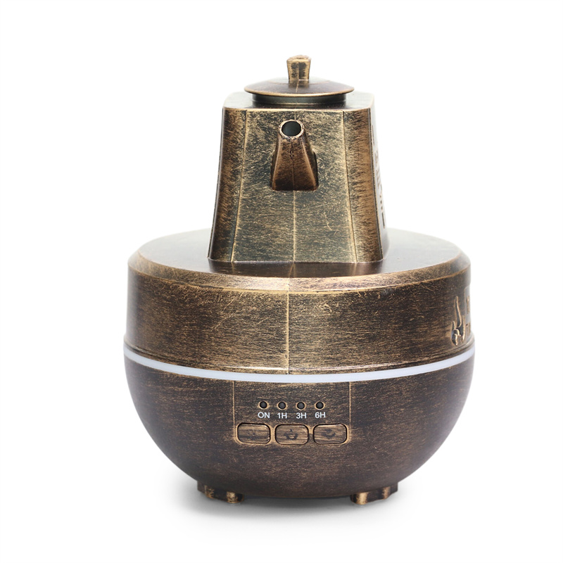 Yminigo Vintage Tea Kettle Humidifier – 140ml with 7-Color Light, Timer & USB Power - Image 2