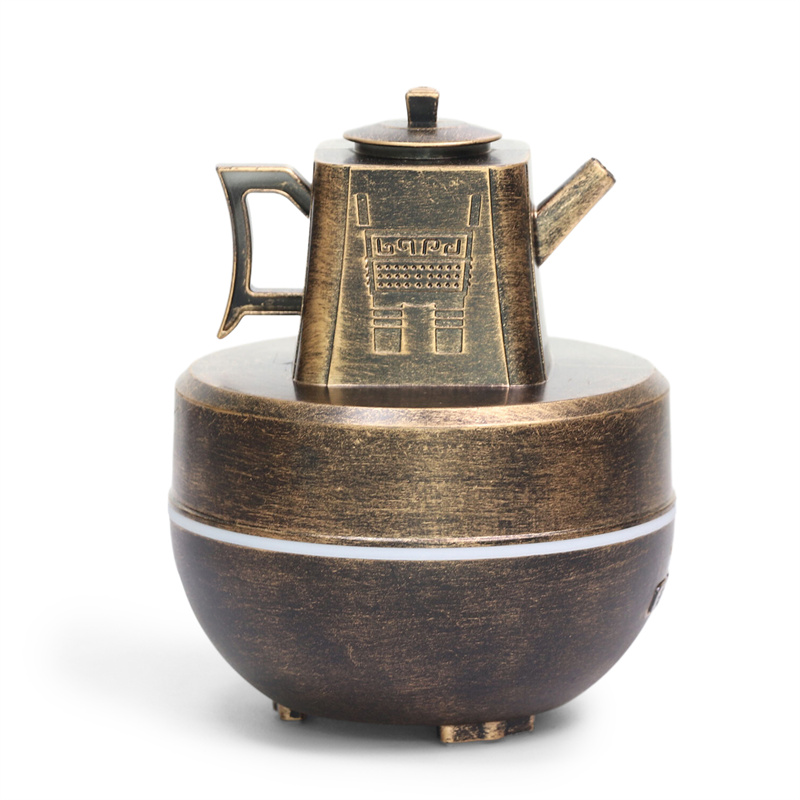 Yminigo Vintage Tea Kettle Humidifier – 140ml with 7-Color Light, Timer & USB Power - Image 3