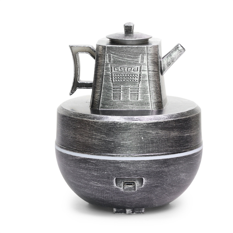 Yminigo Vintage Tea Kettle Humidifier – 140ml with 7-Color Light, Timer & USB Power - Image 5