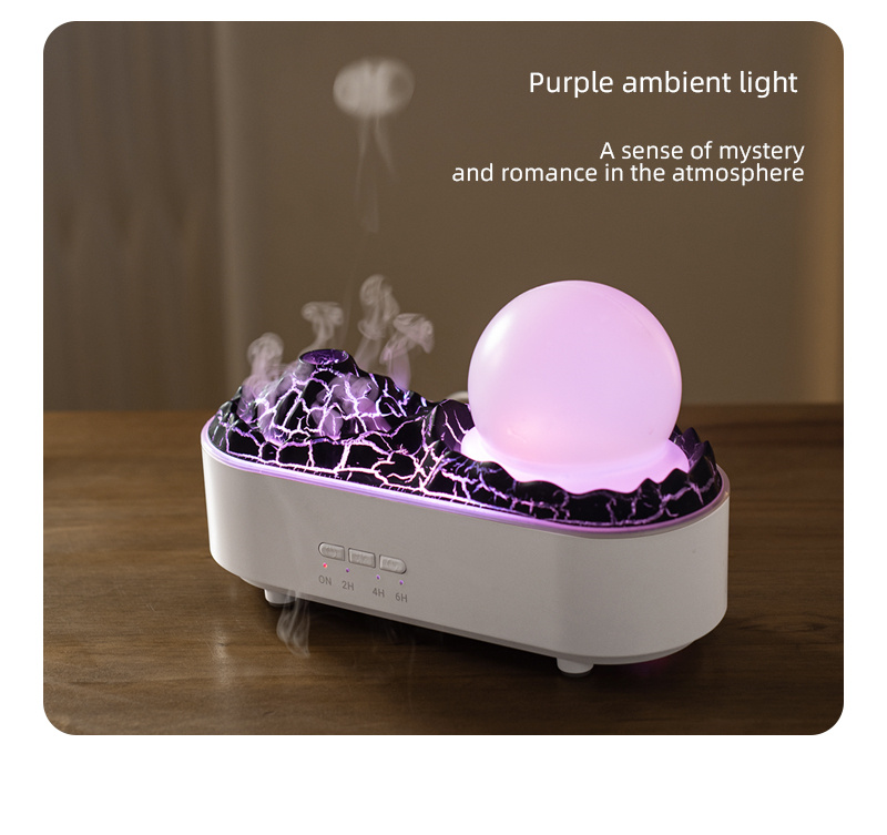 Yminigo Crystal Ball Flame Humidifier – 300ml with Jellyfish Spray, Volcano Mist & Bluetooth Music - Image 3