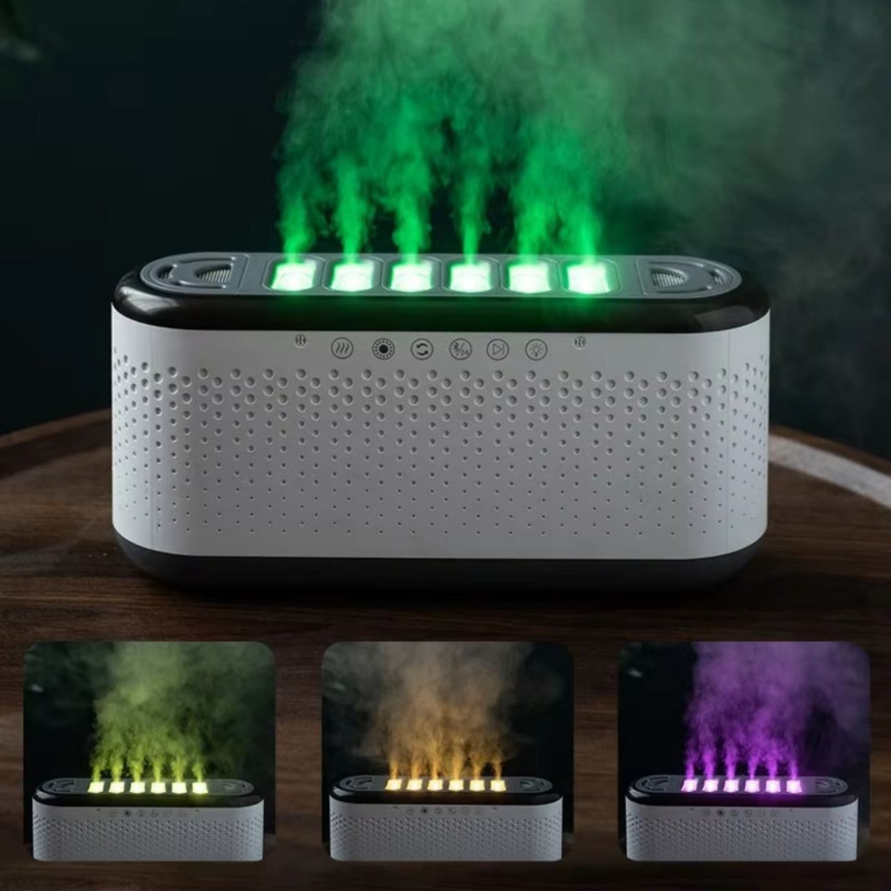 Yminigo Pickup Dynamic Humidifier – 600ml with Bluetooth Speaker, 6 Mist Nozzles & Music Sync Light - Image 3