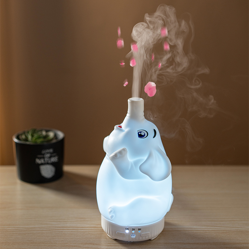 Yminigo V29 Elephant Humidifier – 120ml with Smoke Ring Mode, 360° Rotation & 7-Color Light - Image 3