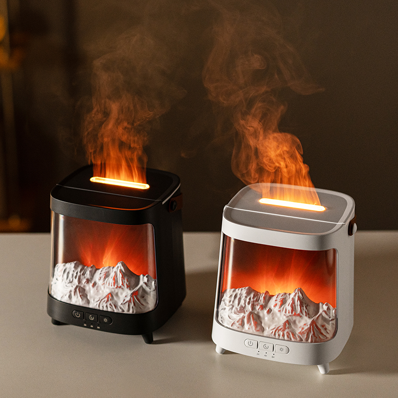 Yminigo Volcano Flame Aroma Diffuser – 200ml with Colorful Aurora, 7-Color Light & Remote Control - Image 6