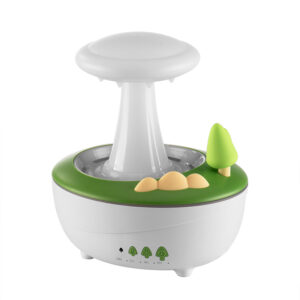Yminigo V82 Raindrop Mushroom Humidifier – 280ml with 7-Color Light, Timer & 30dB Quiet Operation