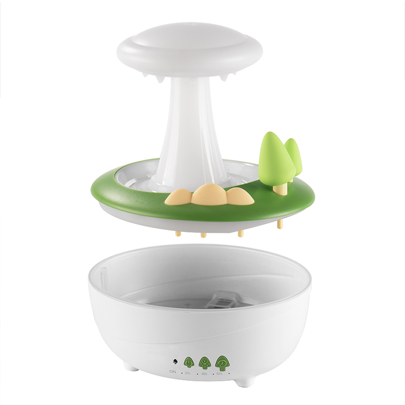 Yminigo V82 Raindrop Mushroom Humidifier – 280ml with 7-Color Light, Timer & 30dB Quiet Operation - Image 2