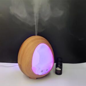 Yminigo YX264 Wood Grain Aroma Diffuser – 200ml with 7-Color Light, Timer & Ultrasonic Quiet Operation