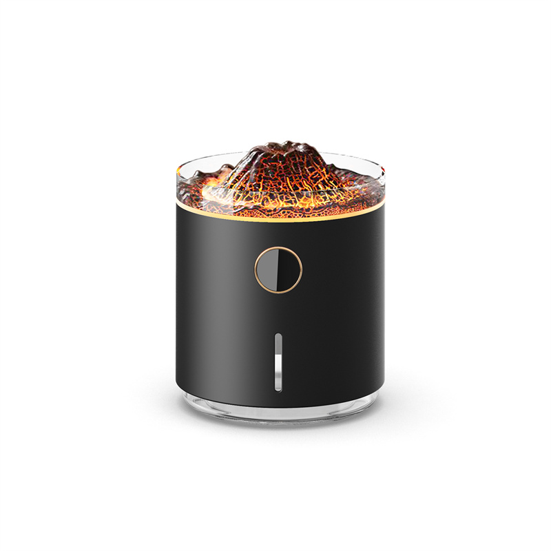 Yminigo V22 Volcano Flame Humidifier – 350ml Cordless Diffuser with 1200mAh Battery & Digital Display - Image 2
