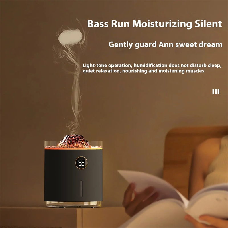 Yminigo V22 black humidifier with silent operation and jellyfish spray