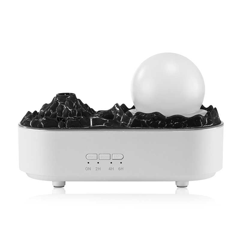Yminigo Crystal Ball Flame Humidifier – 300ml with Jellyfish Spray, Volcano Mist & Bluetooth Music