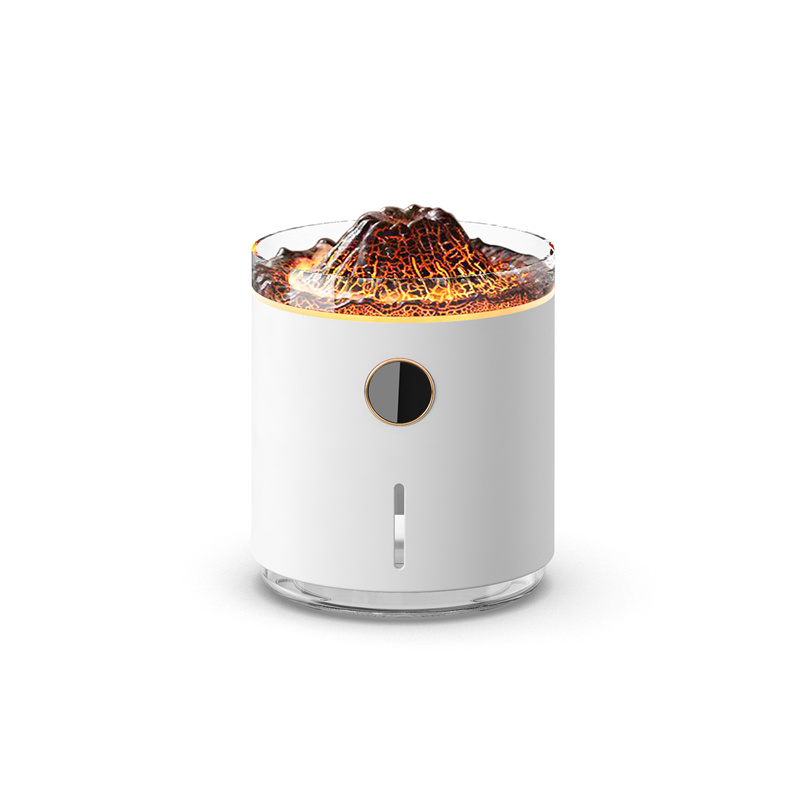 Yminigo V22 Volcano Flame Humidifier – 350ml Cordless Diffuser with 1200mAh Battery & Digital Display
