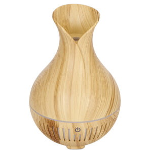 Yminigo KJR-097 Vase Wood Grain Aroma Diffuser – 160ml with 7-Color Light, Touch Control & Auto Shut-Off