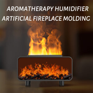 Yminigo LA-0659 aroma humidifier with artificial fireplace molding and realistic flame effect