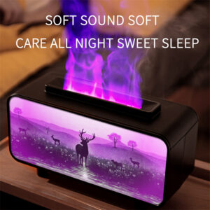 Yminigo LA-0659 aroma humidifier with quiet operation and purple flame for sleep