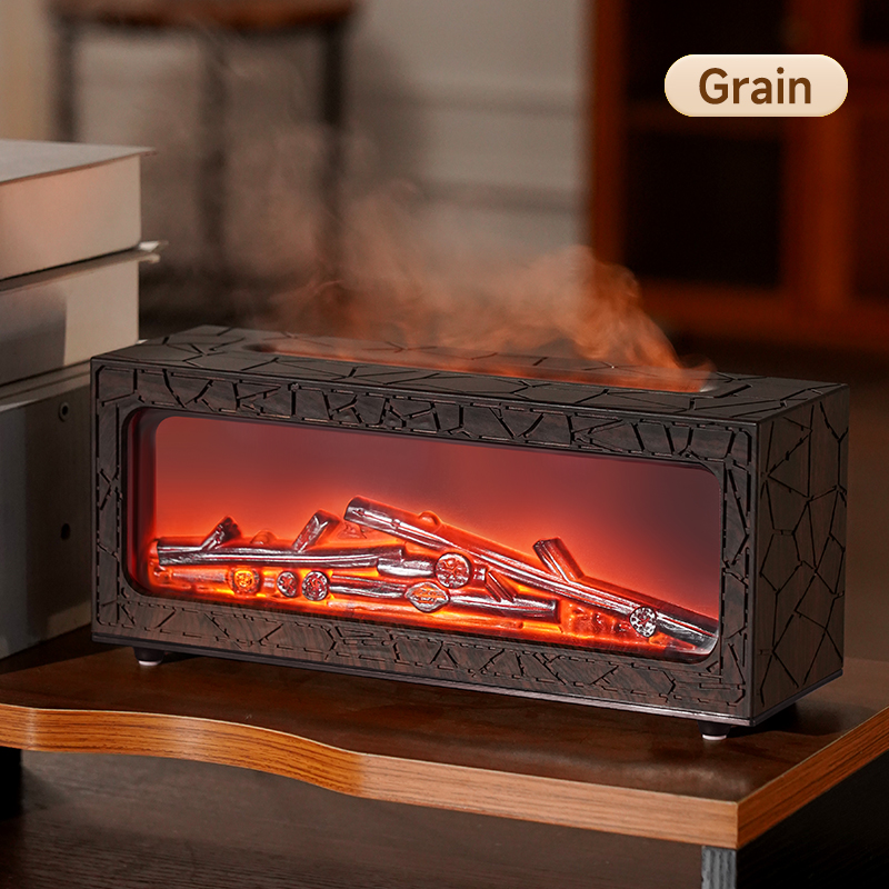 Yminigo C06 Flame Humidifier – 250ml with Simulated Fireplace, 7-Color Light & Timer - Image 5