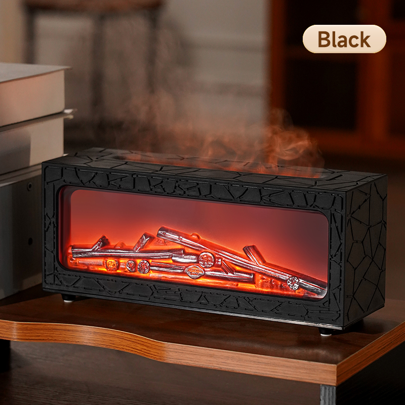 Yminigo C06 Flame Humidifier – 250ml with Simulated Fireplace, 7-Color Light & Timer - Image 6