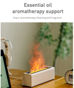 Yminigo DQ711 essential oil aromatherapy support with white flame diffuser