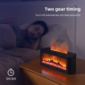 Yminigo flame aroma diffuser with two-gear timing for peaceful sleep in the bedroom
