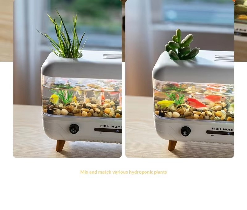 Yminigo KJR355 Aquarium Humidifier – 300ml with Dual Water Tanks, 7-Color Light & Low Noise Aeration - Image 3