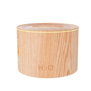 Yminigo C02 Flame Aroma Humidifier – 160ml with 7-Color Light, Wood Grain & Crackle Finish