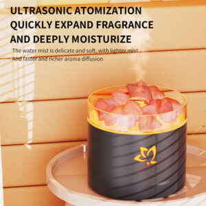 Yminigo C03 black humidifier with ultrasonic atomization creating a delicate and soft mist