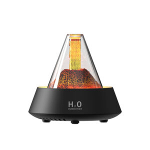 Yminigo Volcanic Flame Aroma Humidifier – 80ml Mini Diffuser with 7-Color Lights