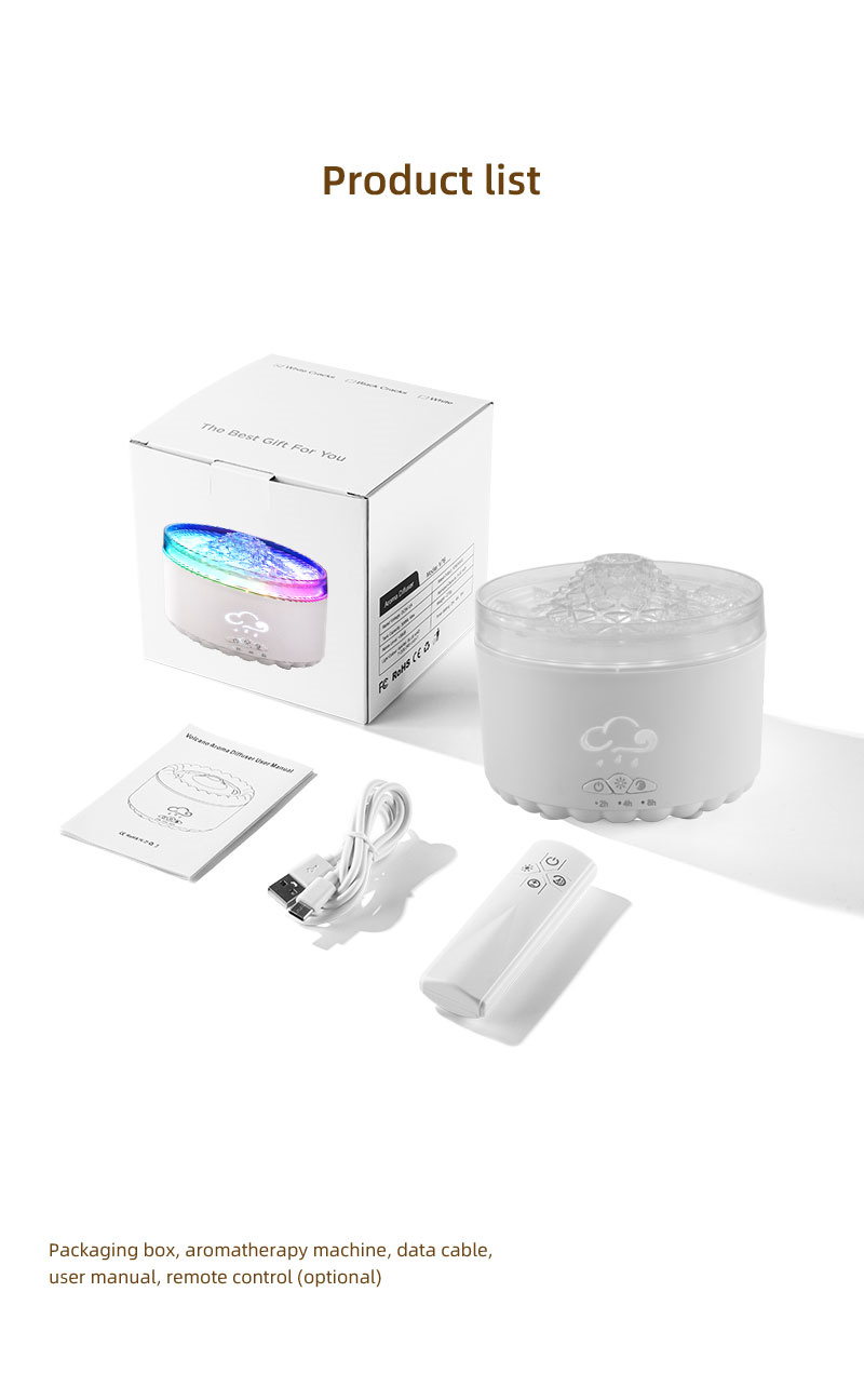 Yminigo V76B Volcano Aroma Diffuser – 300ml Humidifier with Jellyfish Smoke Rings & Remote - Image 5